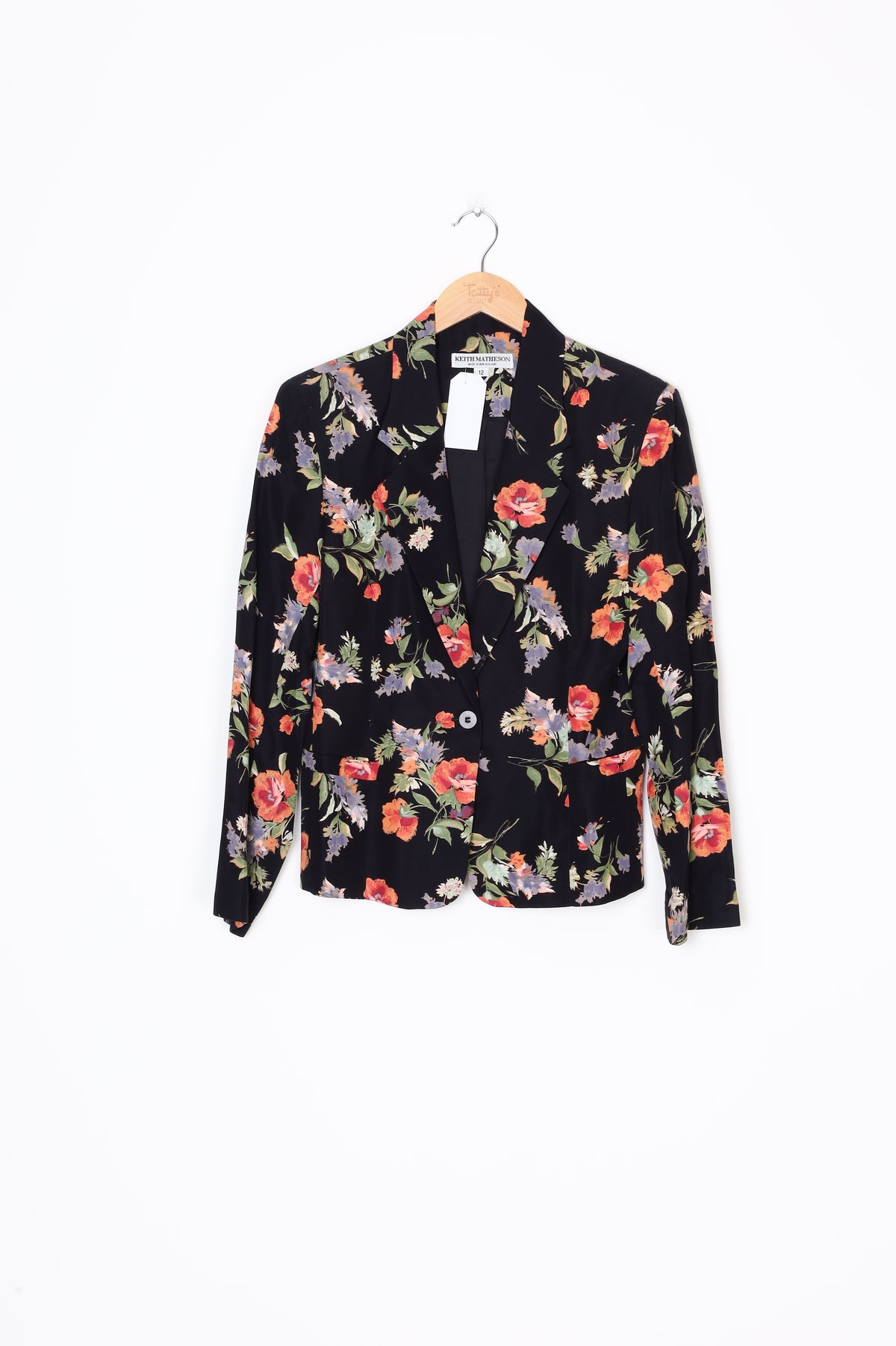 Keith Matheson Womens Black Blazer Size 12