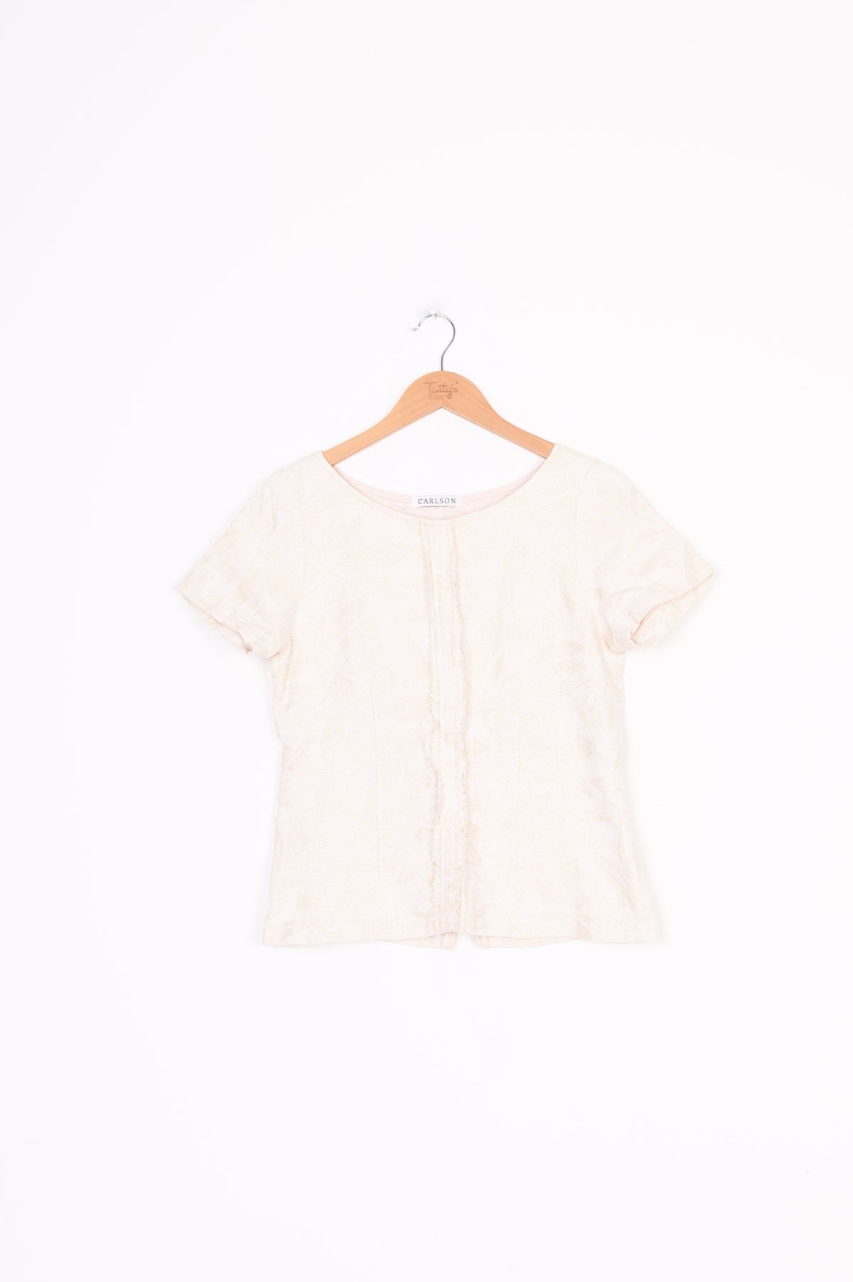 Carlson Womens Cream Top Size 10