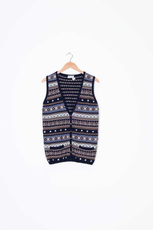 Katies Womens Blue Vest Size 10