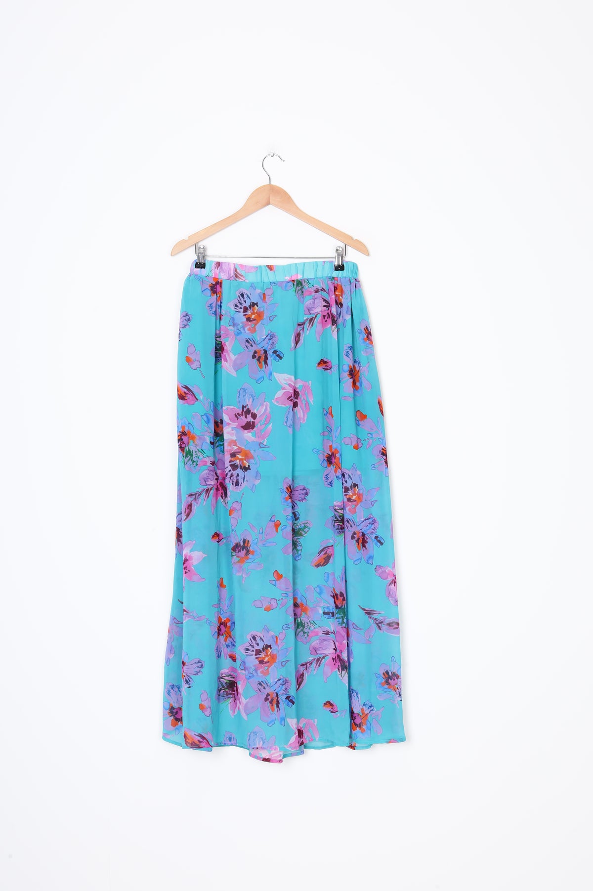 Augustine Womens Blue Maxi Skirt Size L