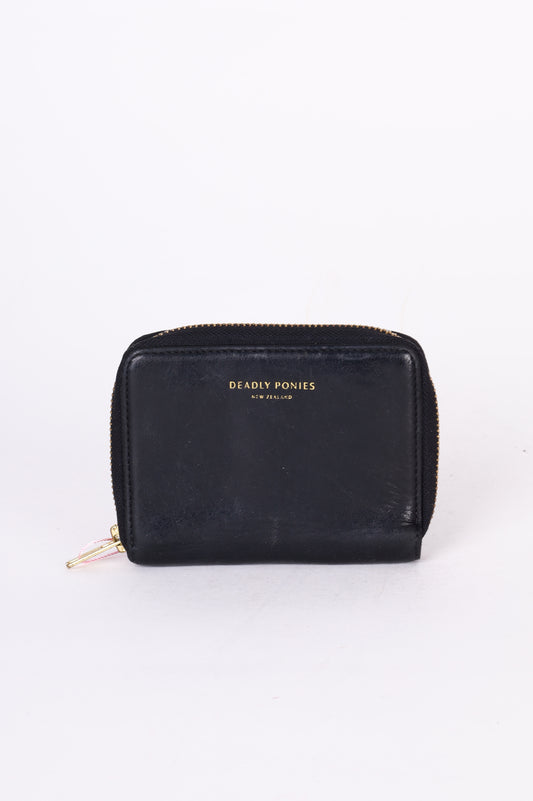Deadly Ponies Womens Black Wallet Size O/S