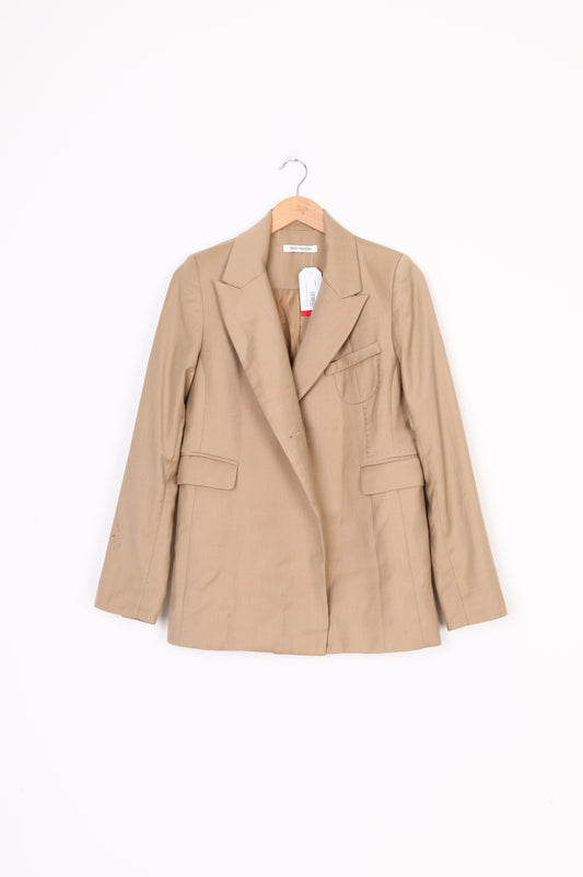 Wynn Hamlyn Womens Beige Blazer Size 8