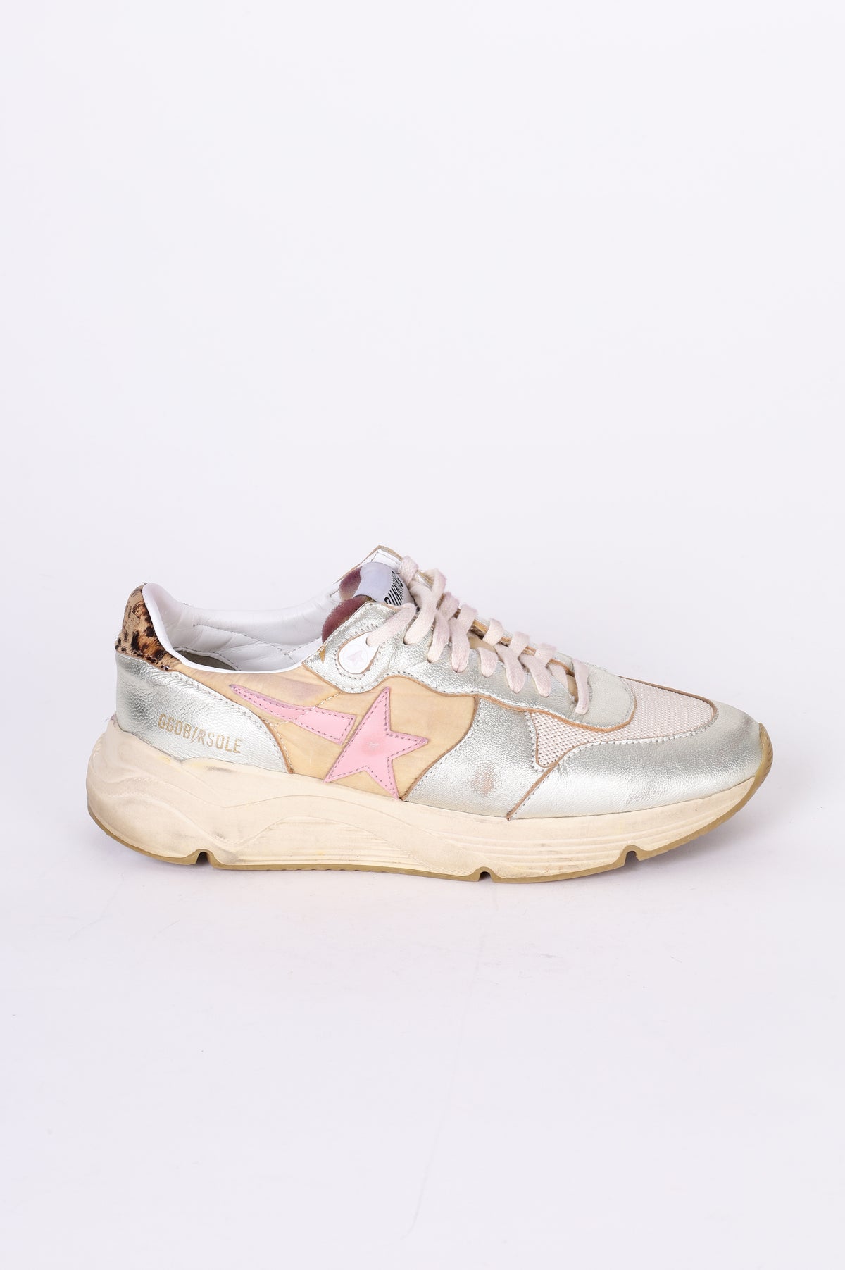 Golden Goose Running Womens Beige Sneakers Size EU 38