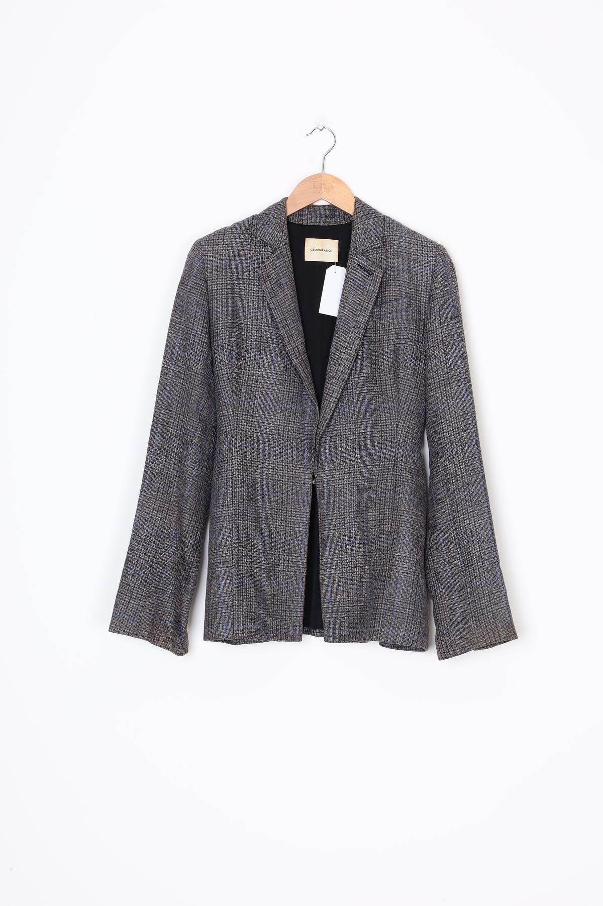 Georgia Alice Womens Grey Blazer Size L