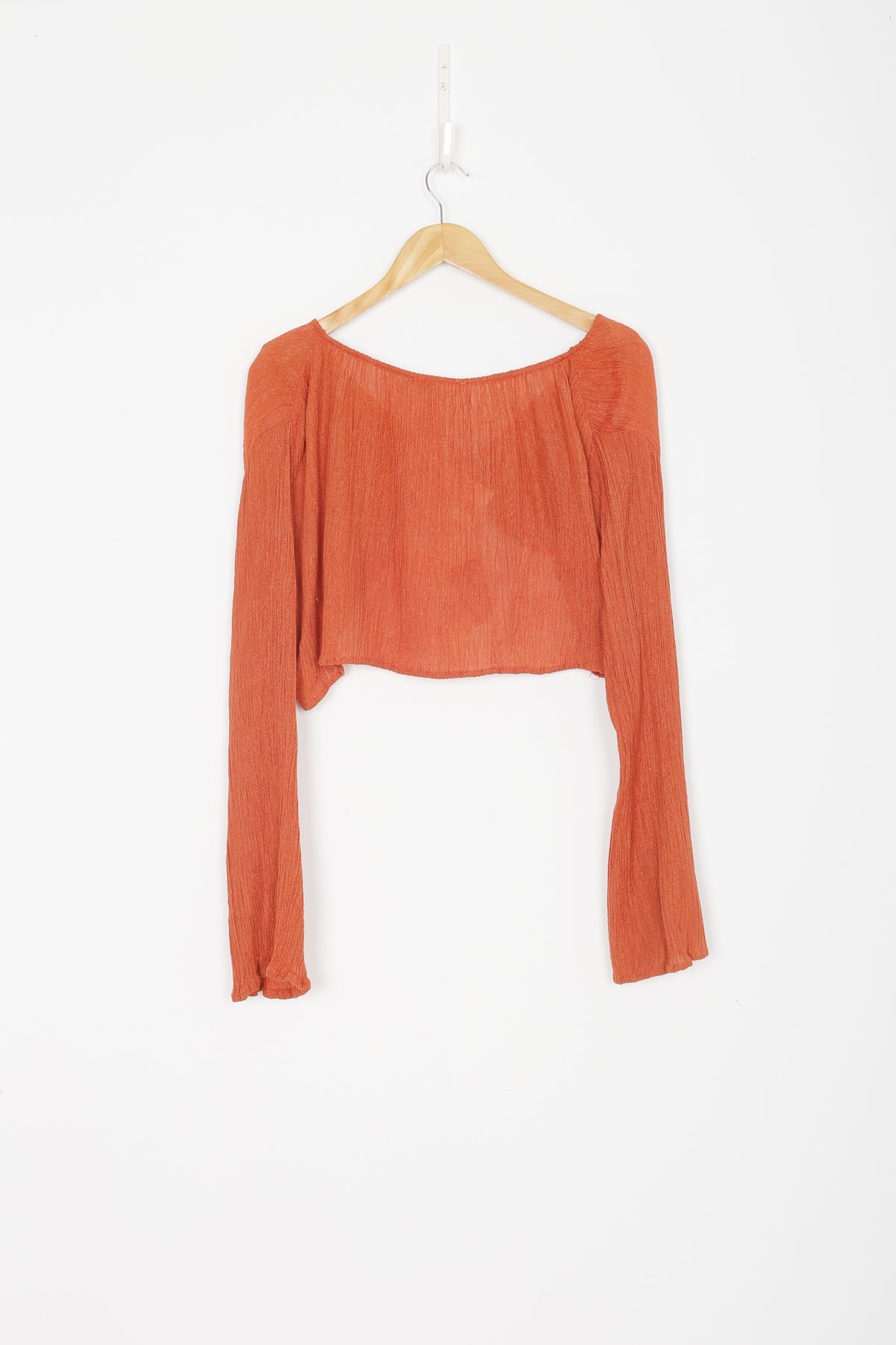 Savannah Morrow Womens Orange Top Size S