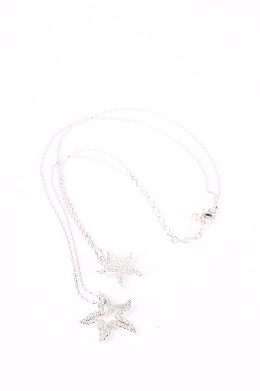 Swarovski Womens Silver Necklace Size O/S