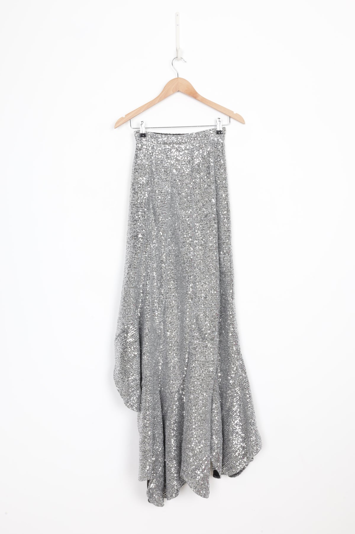 Ami Alexandre Mattiussi Womens Silver Skirt Size 34
