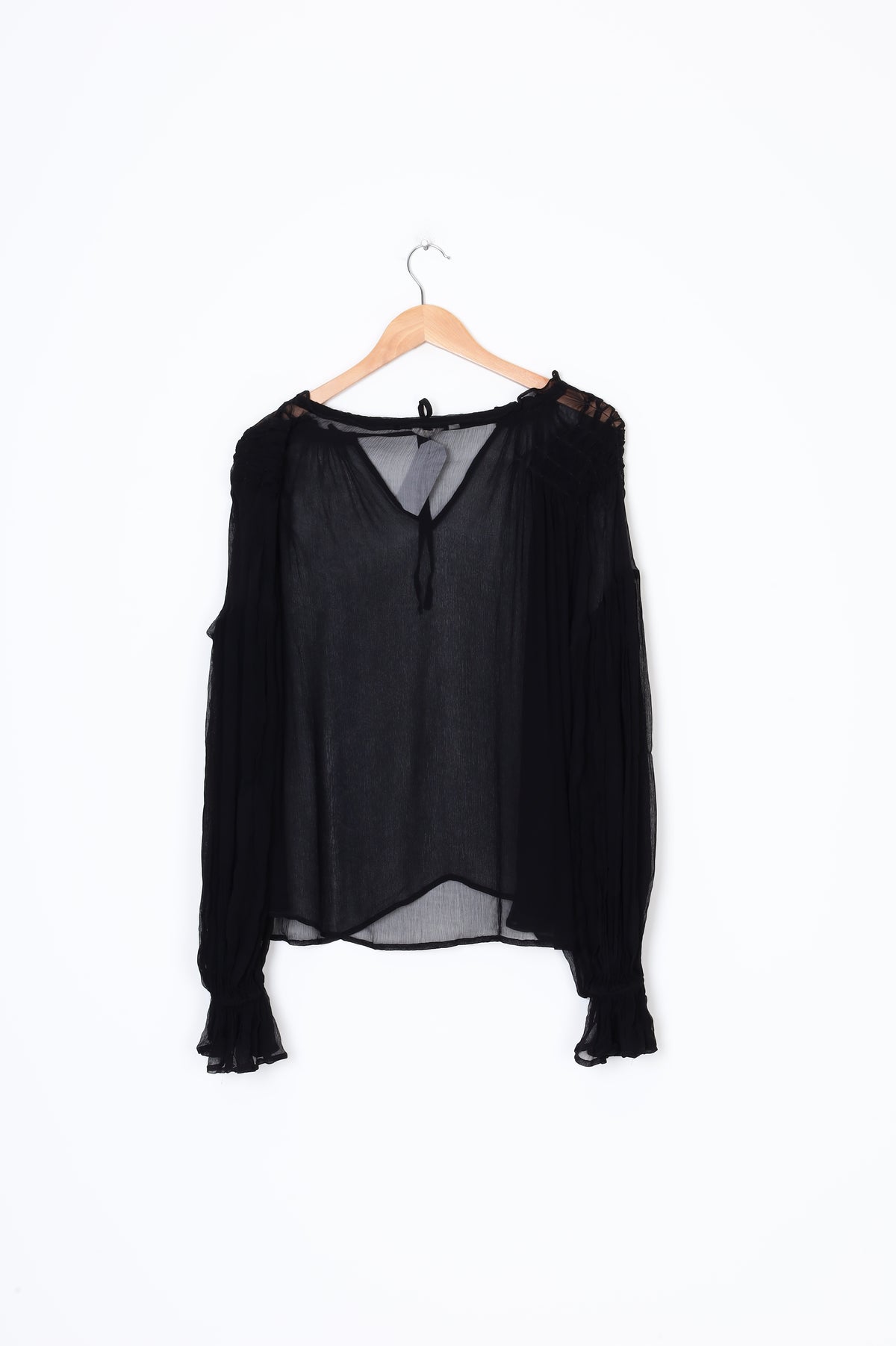 Max Womens Black Blouse Size 12