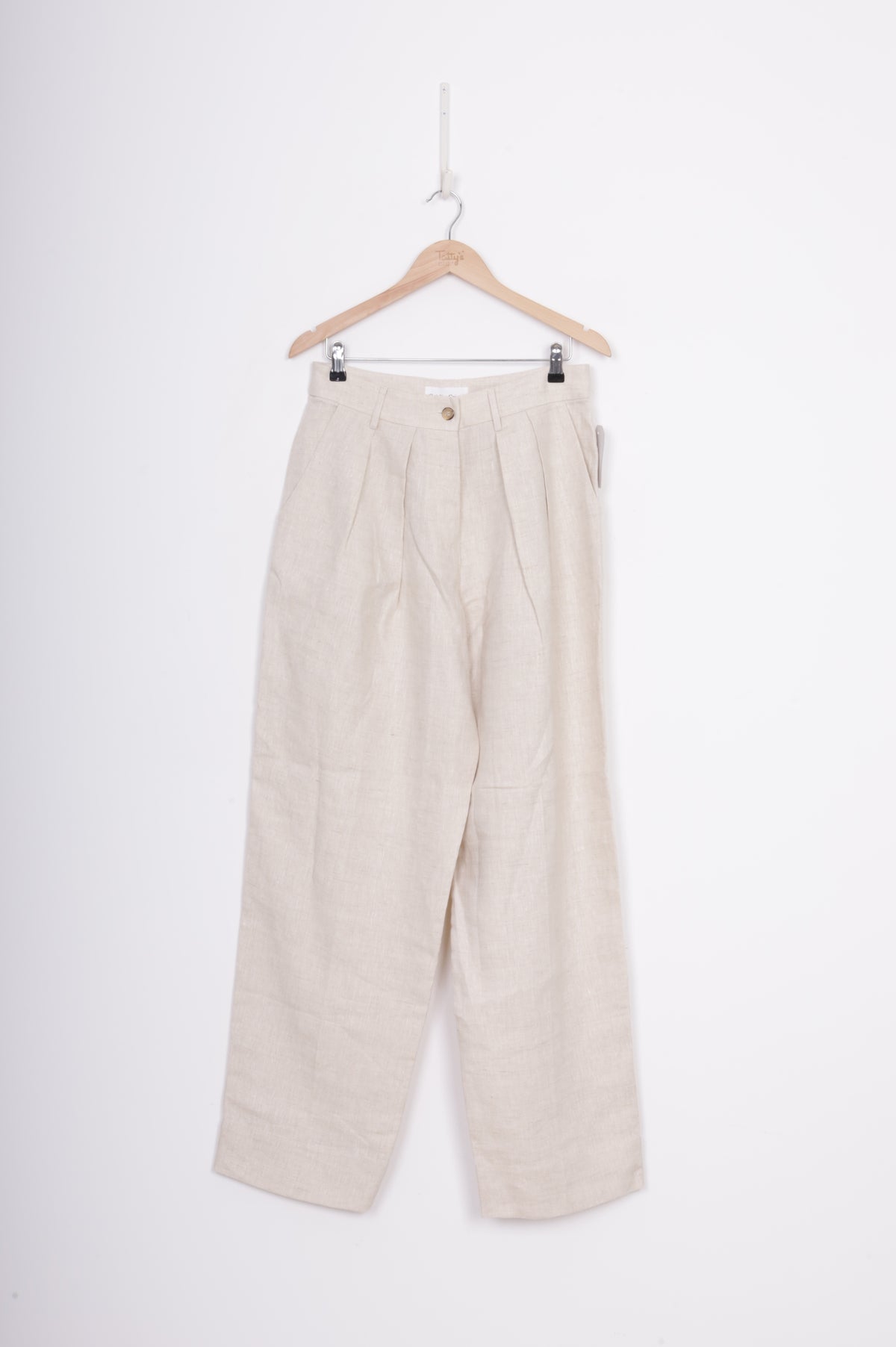 Caitlin Crisp Womens Cream Pants Size 12