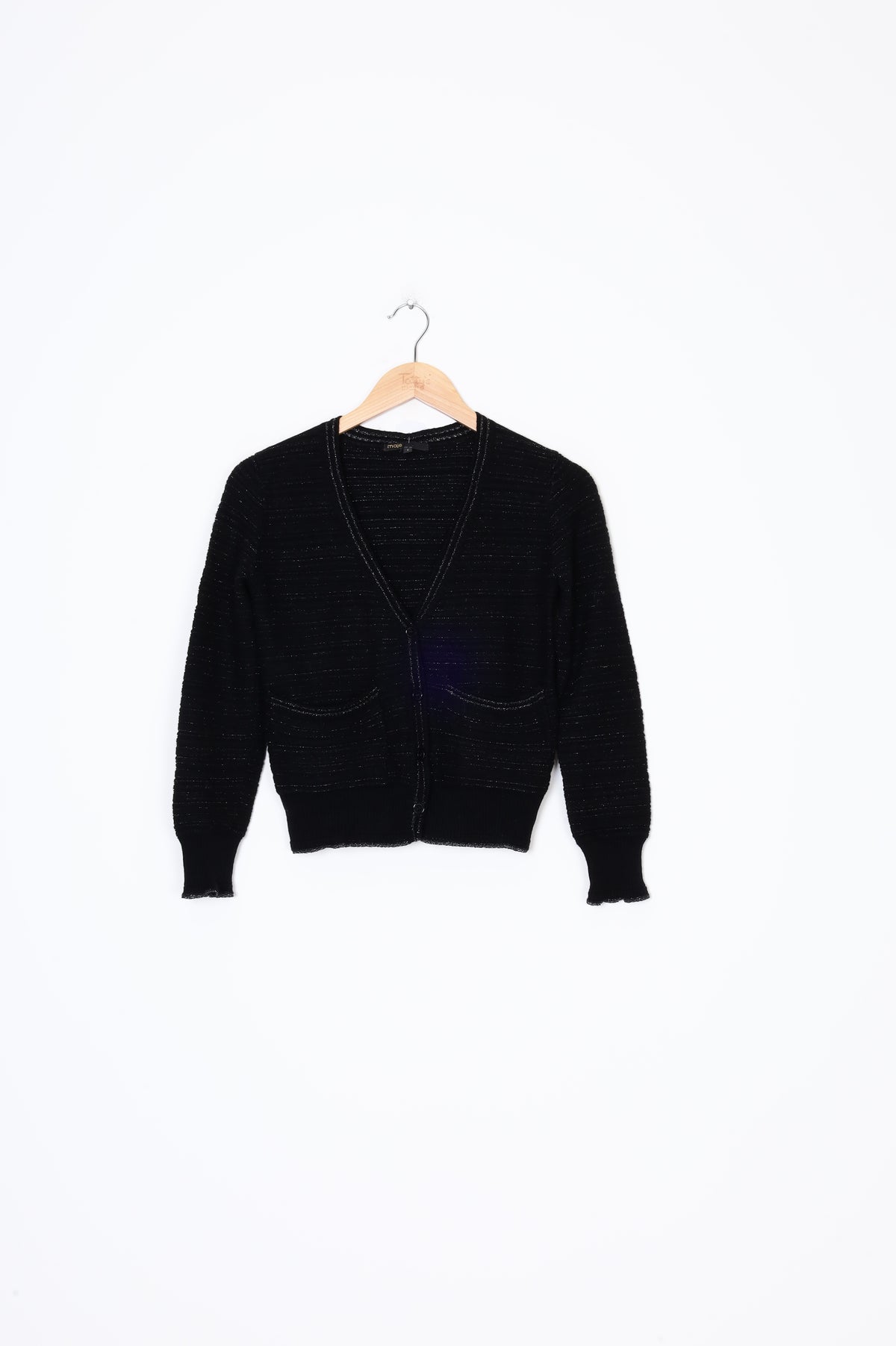Maje Womens Black Cardigan Size 1