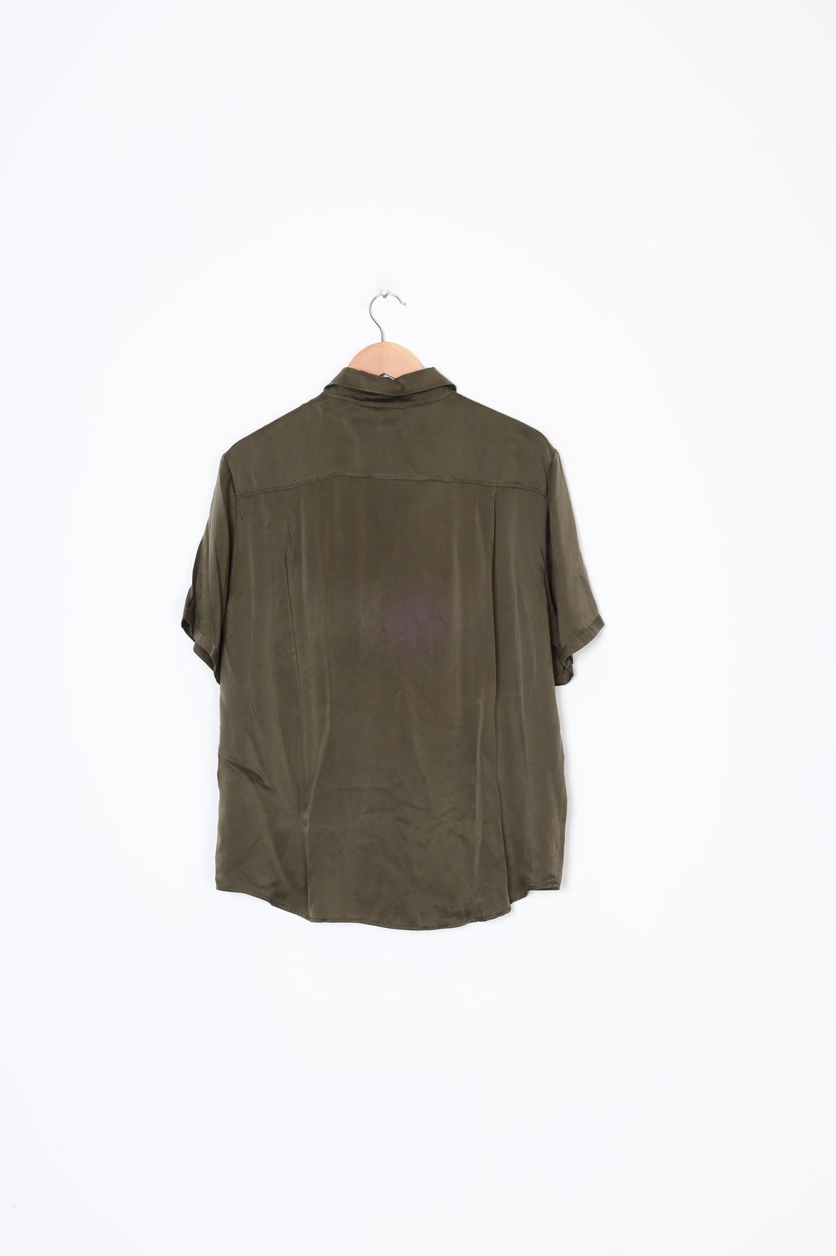Silk Laundry Womens Green Shirt Size S