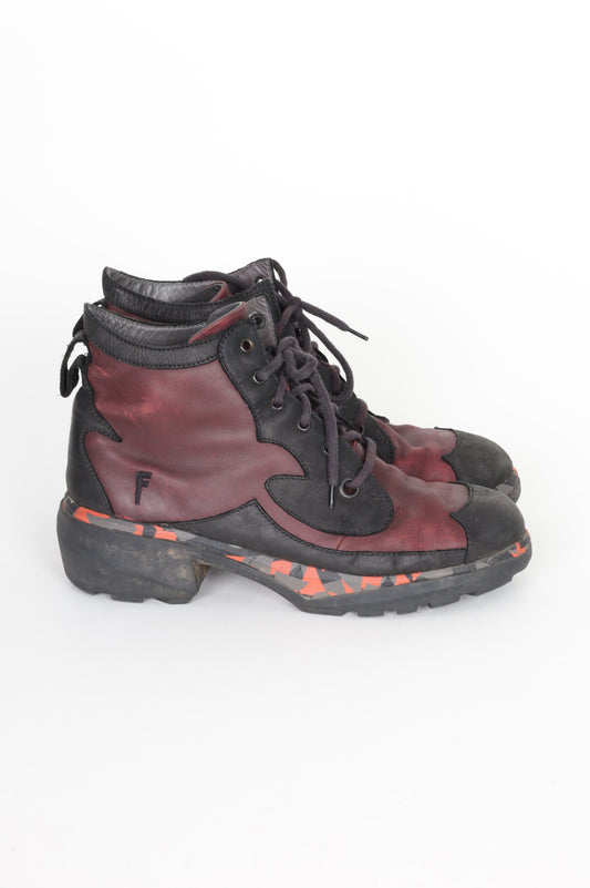 John Fluevog Mens Purple Boots  Size EU 45