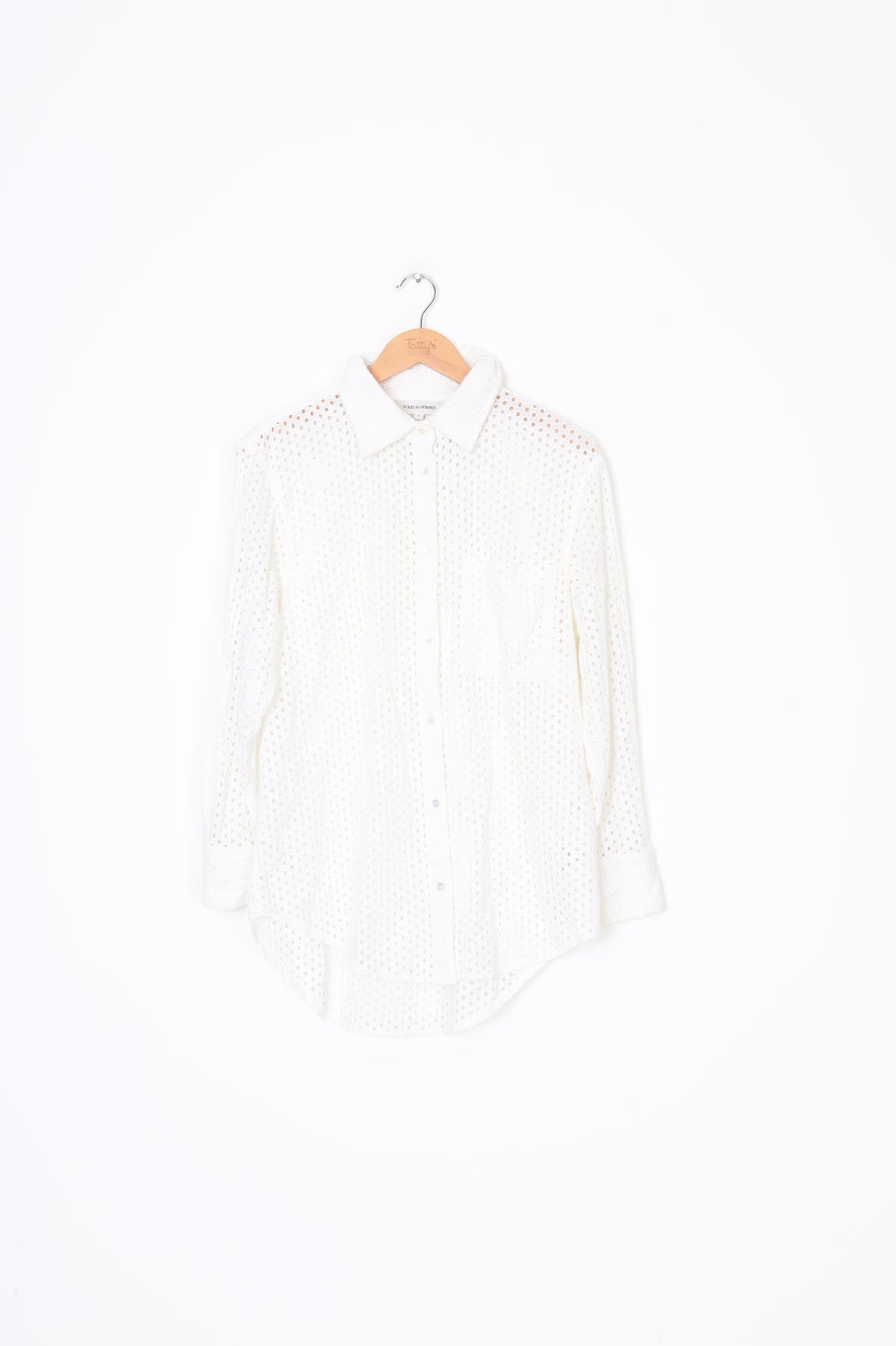 Solid & Striped Womens White Shirt Size L