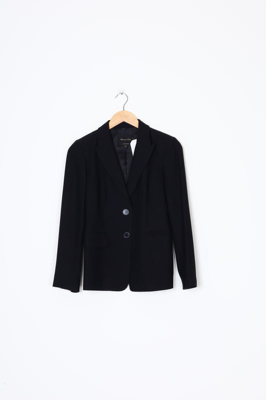 Massimo Dutti Womens Black Blazer Size 36