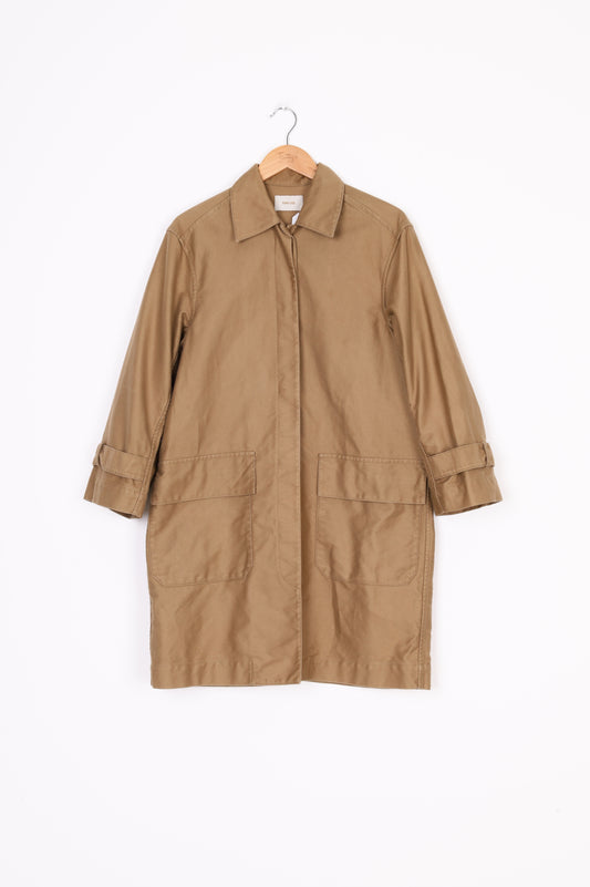 Penny Sage Womens Beige Coat Size S