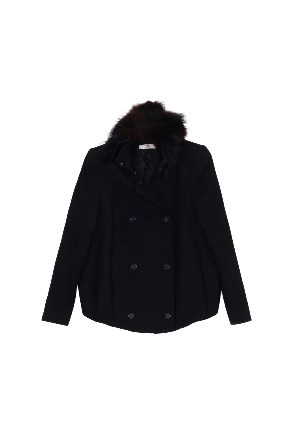 Prada Womens Black Coat Size 42