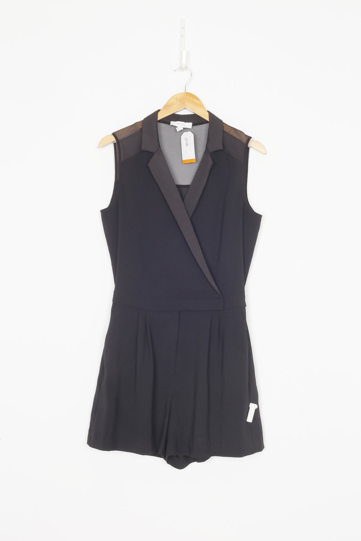Reiss Womens Black Playsuit Size 10