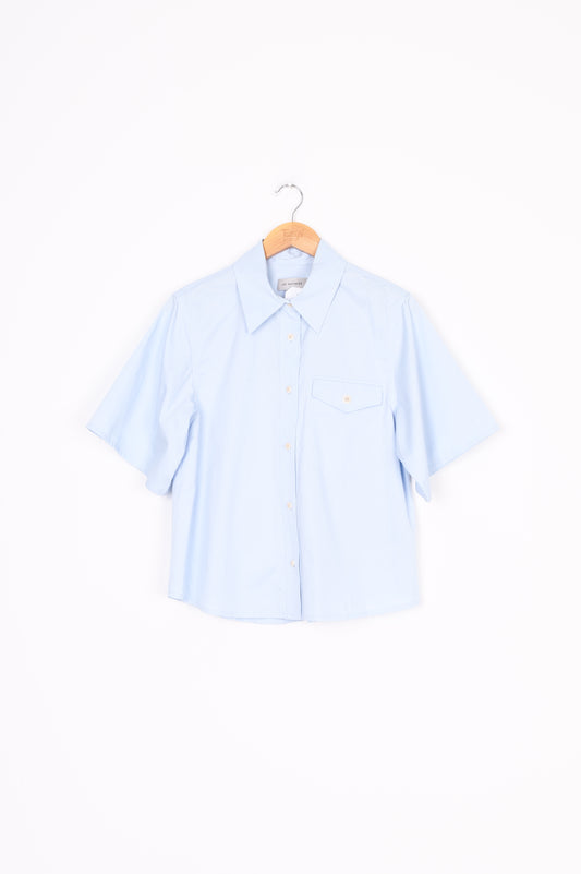 Lee Mathews Womens Blue Shirt Size 0