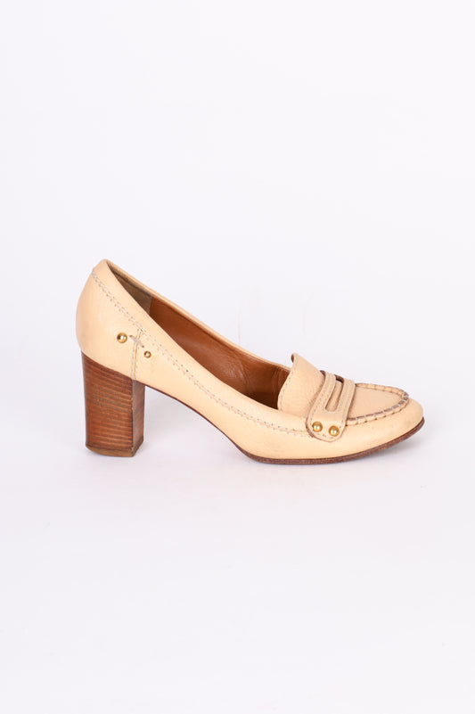 Chloe Womens Beige Heels Size EU 38