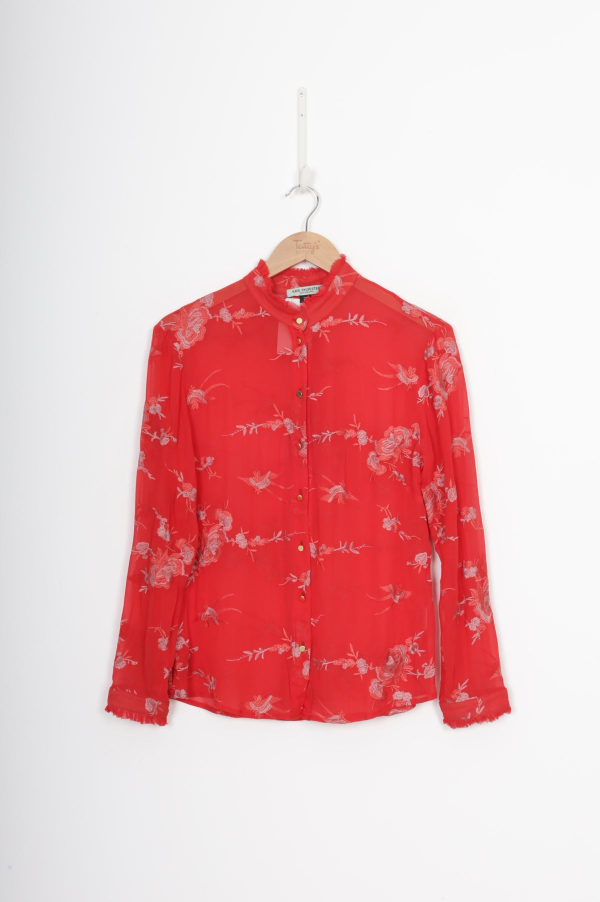 Kate Sylvester Womens Red Blouse Size XS