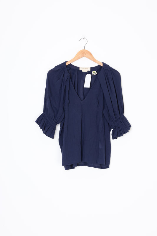 Karen Walker Womens Blue Blouse Size 8