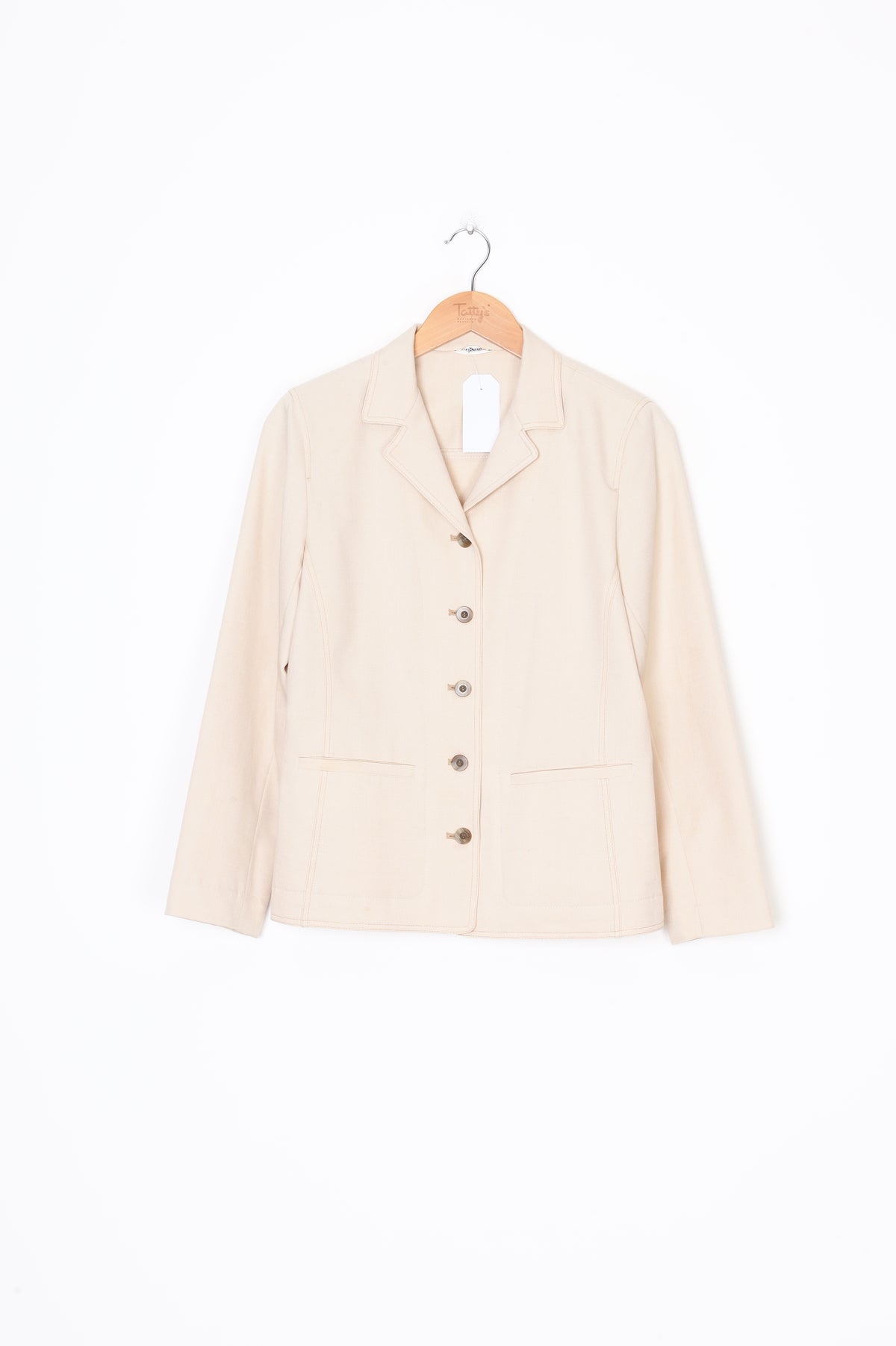 aigrette Womens Beige Jacket Size M