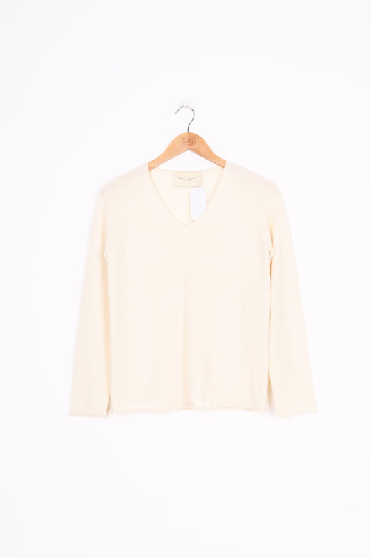 Elle & Riley Womens Cream Jumper Size S