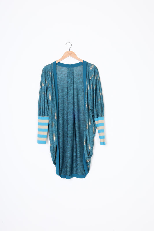 Augustine Womens Blue Cardigan Size O/S