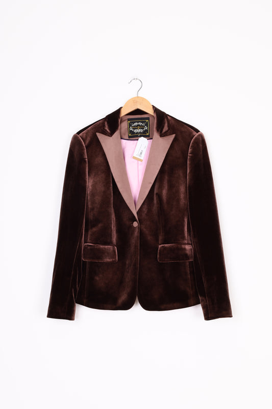 Yvonne Bennetti Womens Brown Blazer Size 4