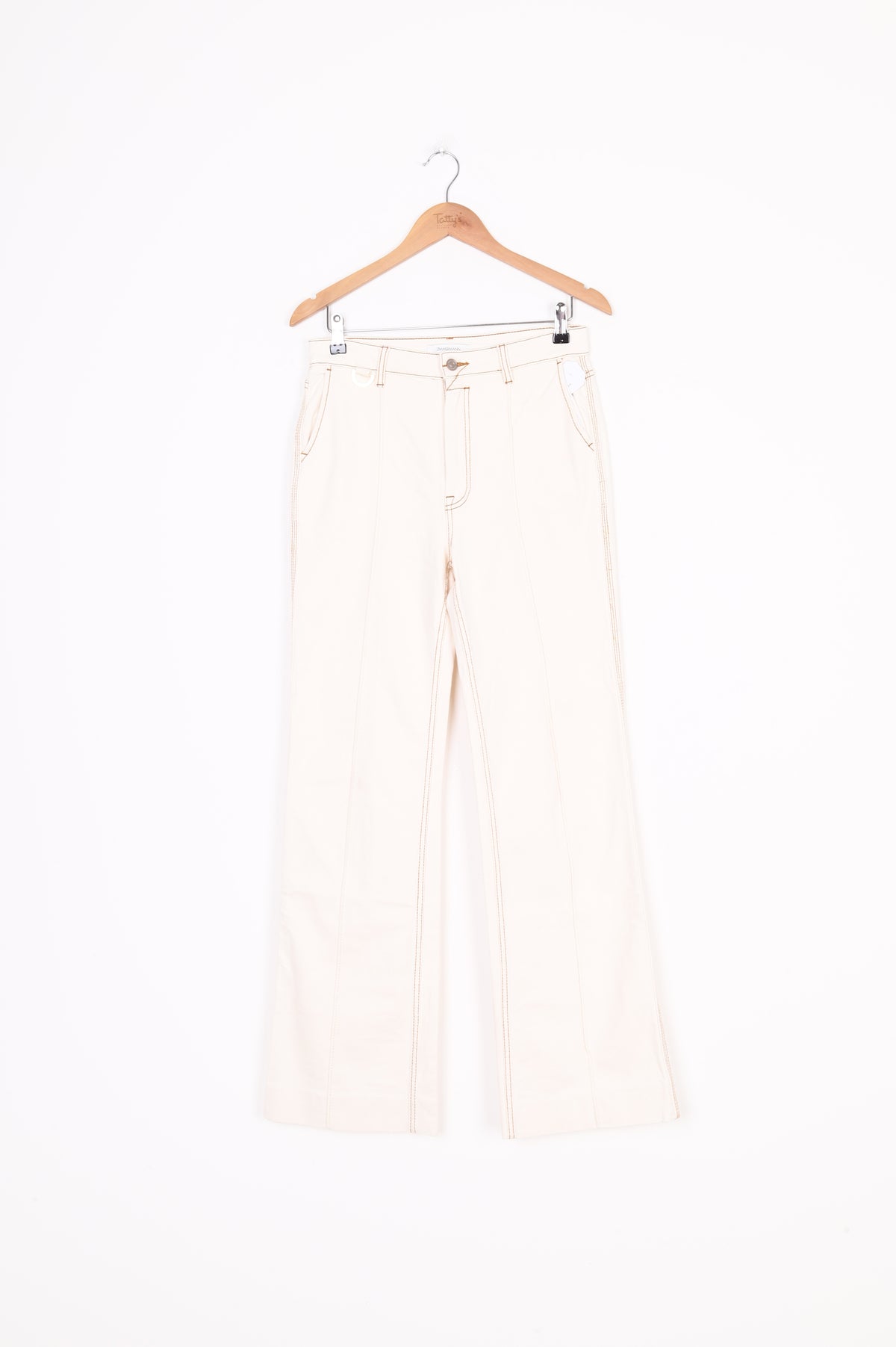 Zimmermann Womens Cream Jeans Size W 30