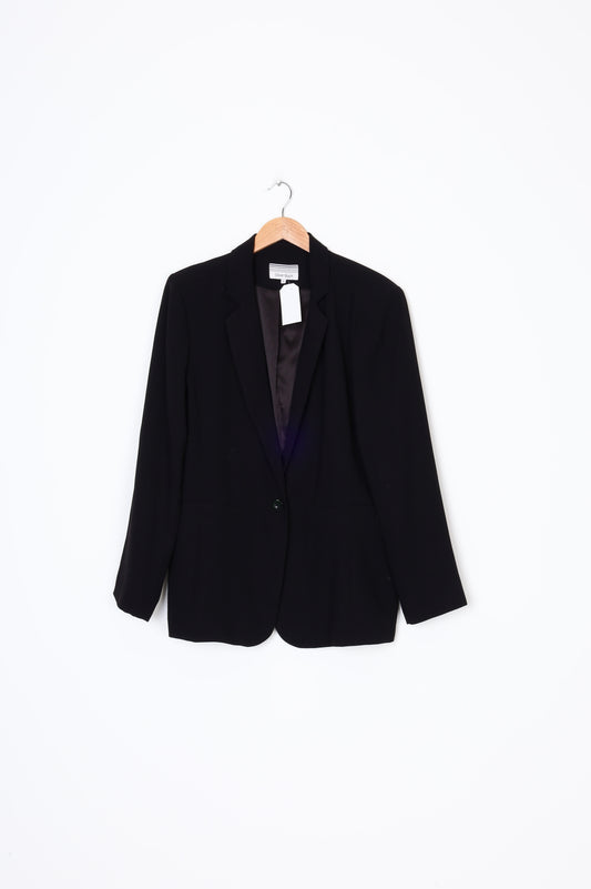 Oliver Black Womens Black Blazer Size 18