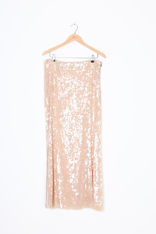 Sass & Bide Womens Cream Maxi Skirt Size 10