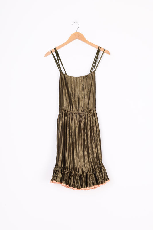 Galliano Womens Green Dress Size S
