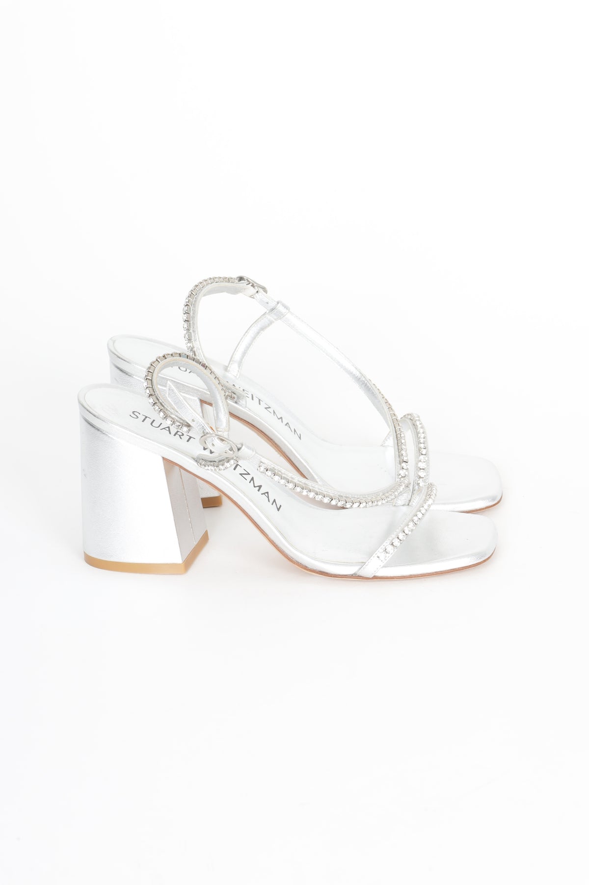 Stuart Weitzman Womens Metallic Heels Size EU 37.5