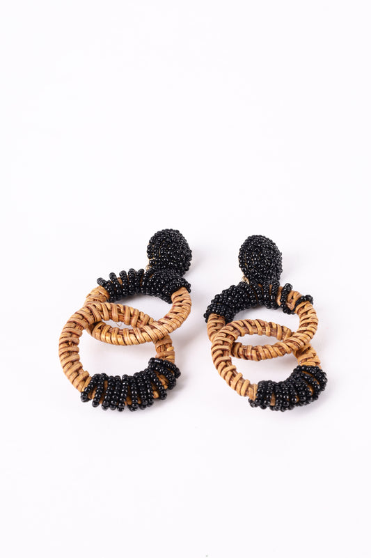 No Label Womens Brown Earrings Size O/S