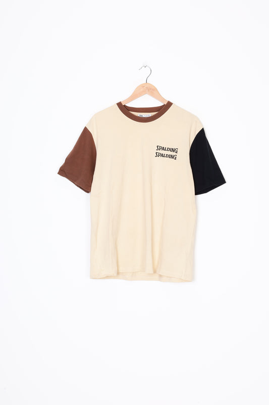 Zara x Spalding Mens Brown T-shirt Size L