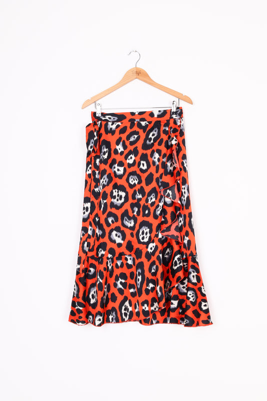 Federation Womens Orange Skirt Size 14