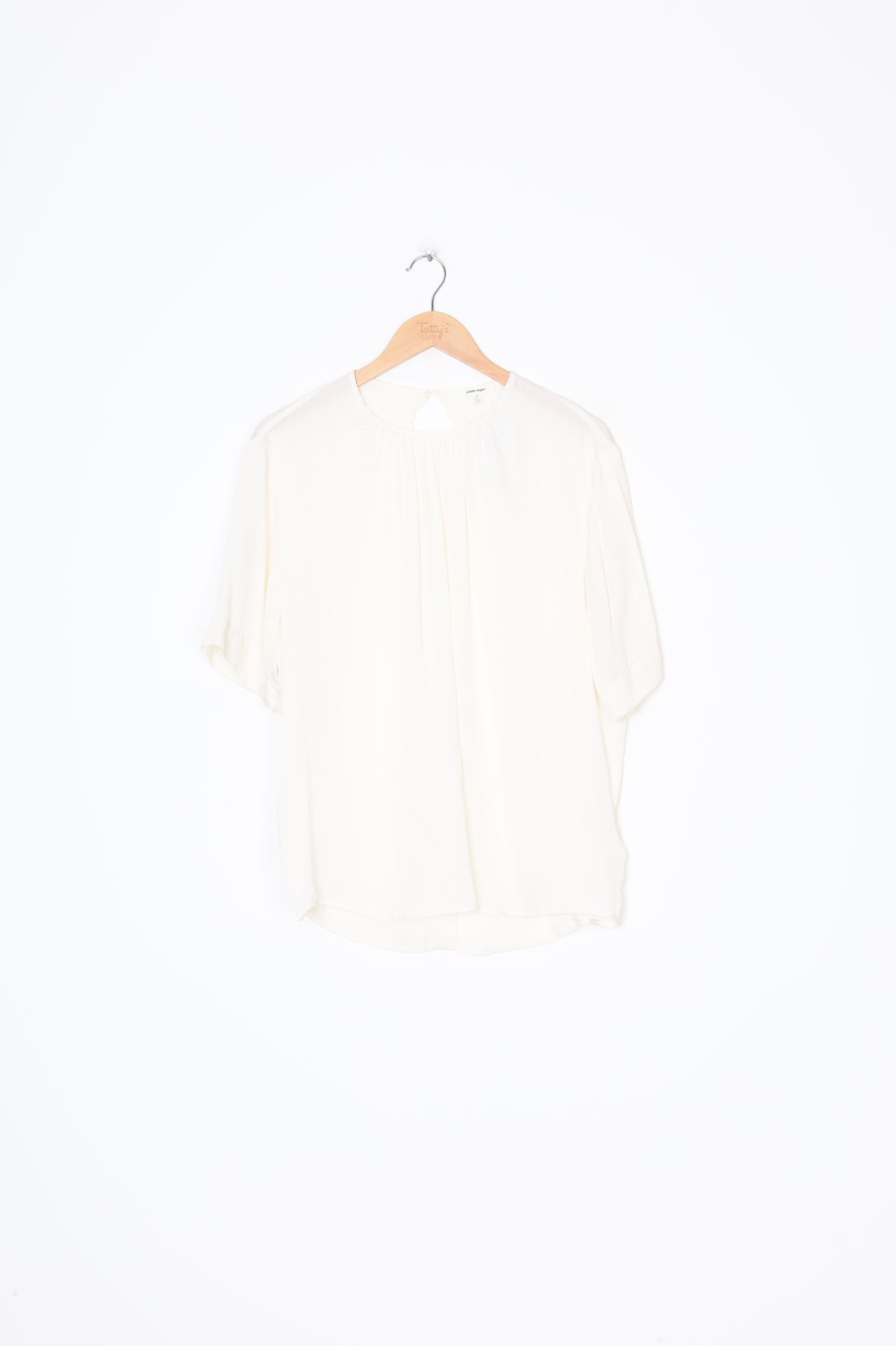 Juliette Hogan Womens Cream Blouse Size 10
