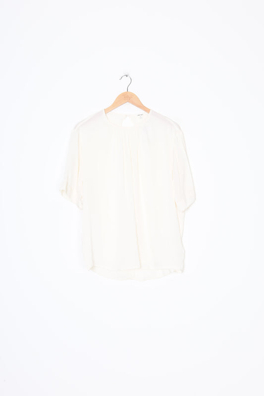 Juliette Hogan Womens Cream Blouse Size 10