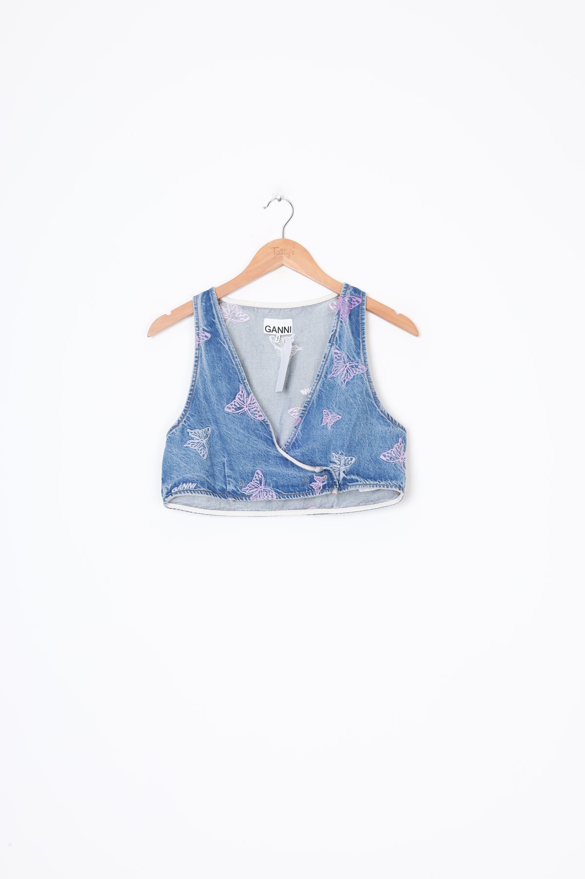 Ganni Womens Blue Top Size 38