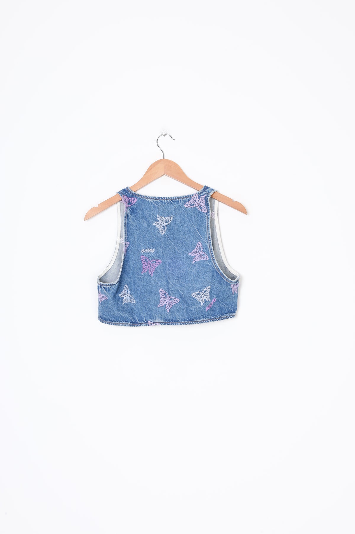 Ganni Womens Blue Top Size 38