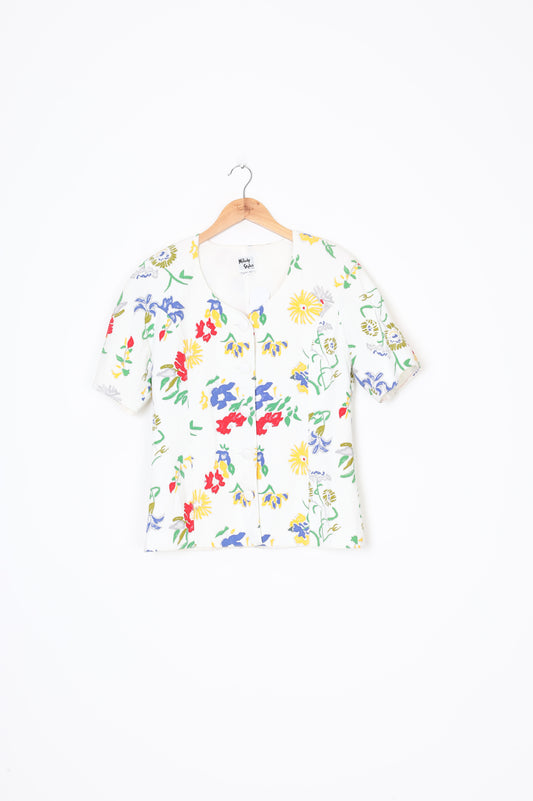 Milady Styles - Vintage Womens White Shirt Size 12