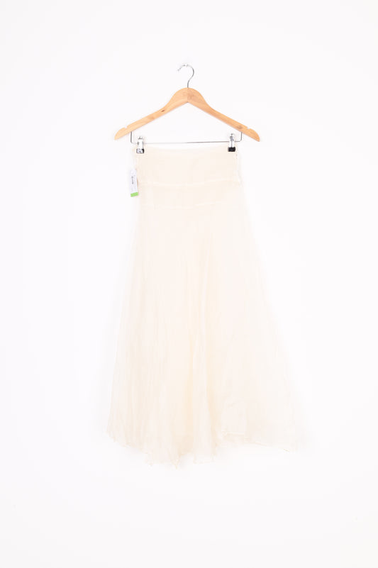 No Label (Pearl) Womens Cream Skirt Size M