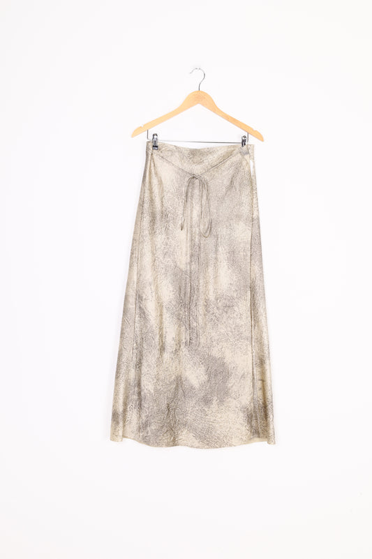 Massimo Dutti Womens Beige Maxi Skirt Size M