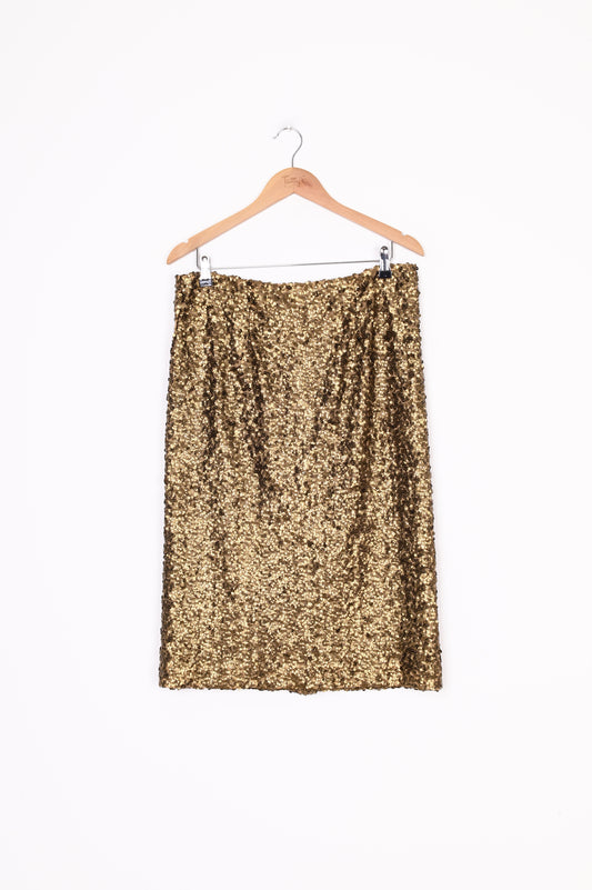 Pearl Womens Metallic Skirt Size L