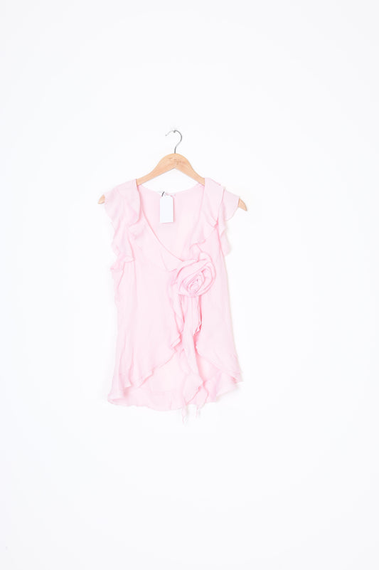 Dazie Womens Pink Top Size 10