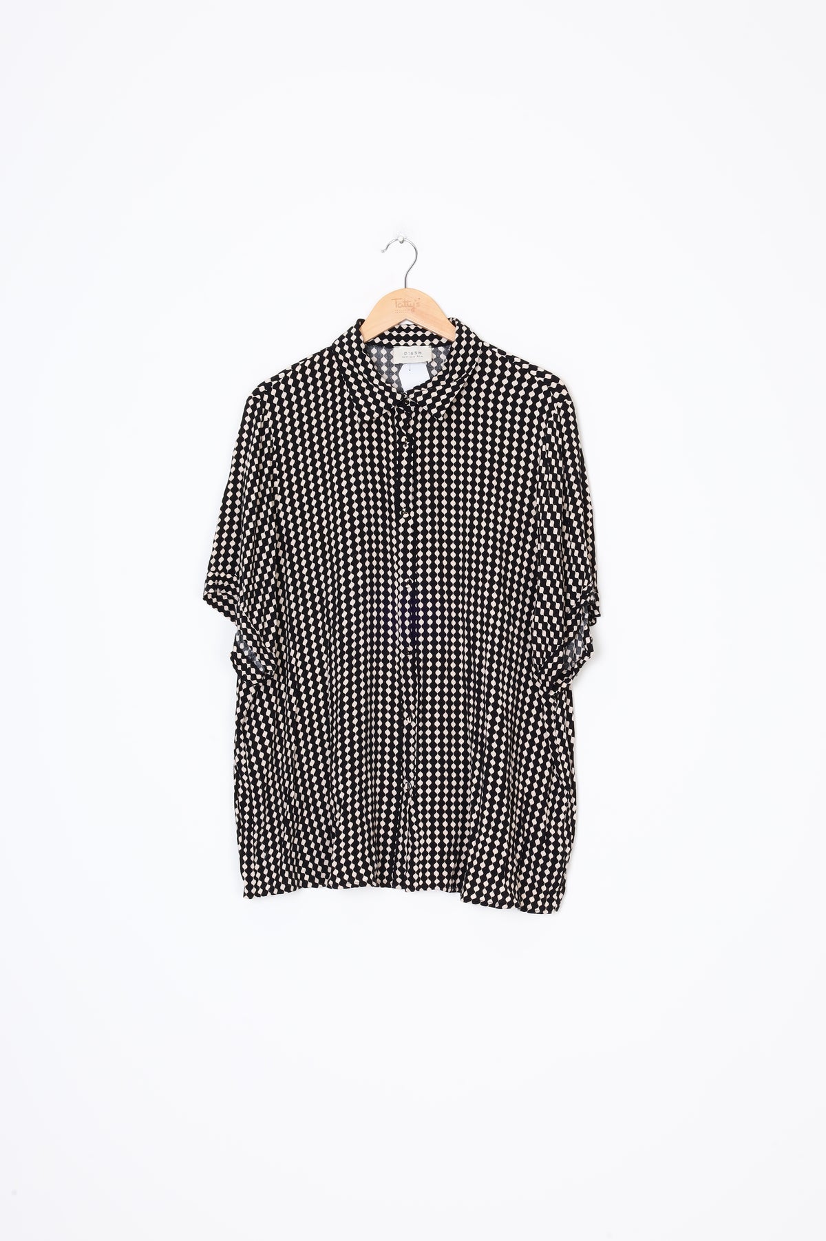 Dissh Womens Black Shirt Size 16