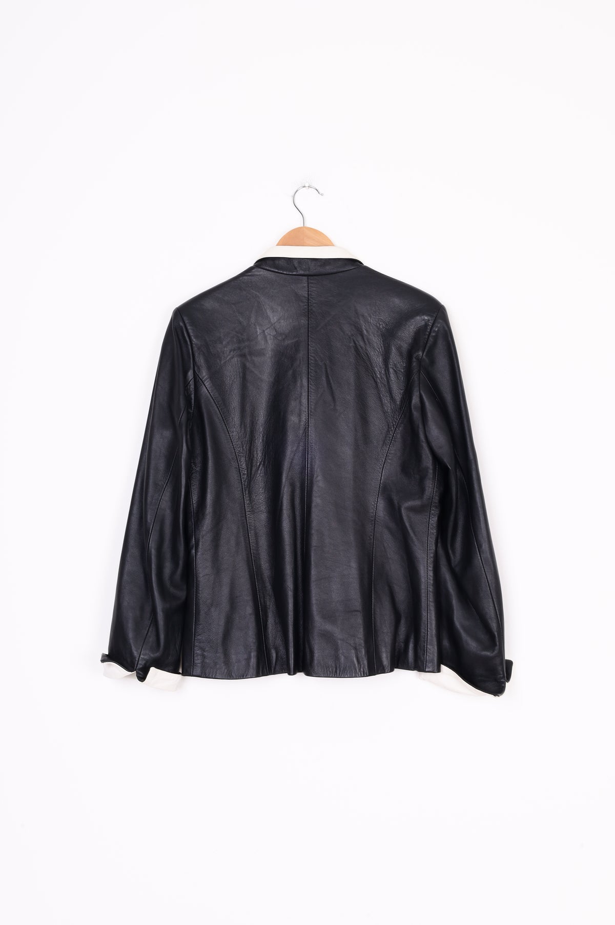 Vera Pelle Womens Black Jacket Size M