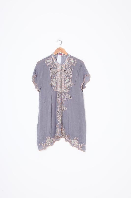johnny was Womens Grey Top Size L
