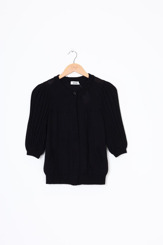 Moschino Womens Black Cardigan Size 12